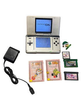 Japan Release Nintendo DS Handheld Console Silver Bundle Lot